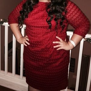 Red Dress with Detailing